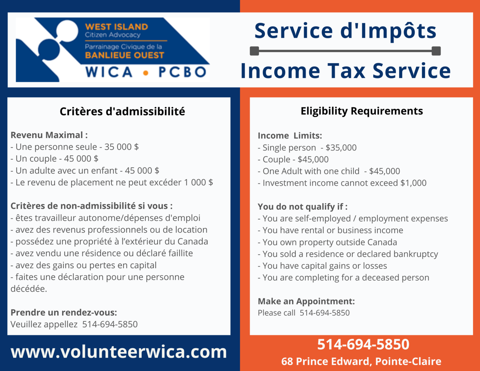 Community Income Tax Program Programs - PCBO-WICA